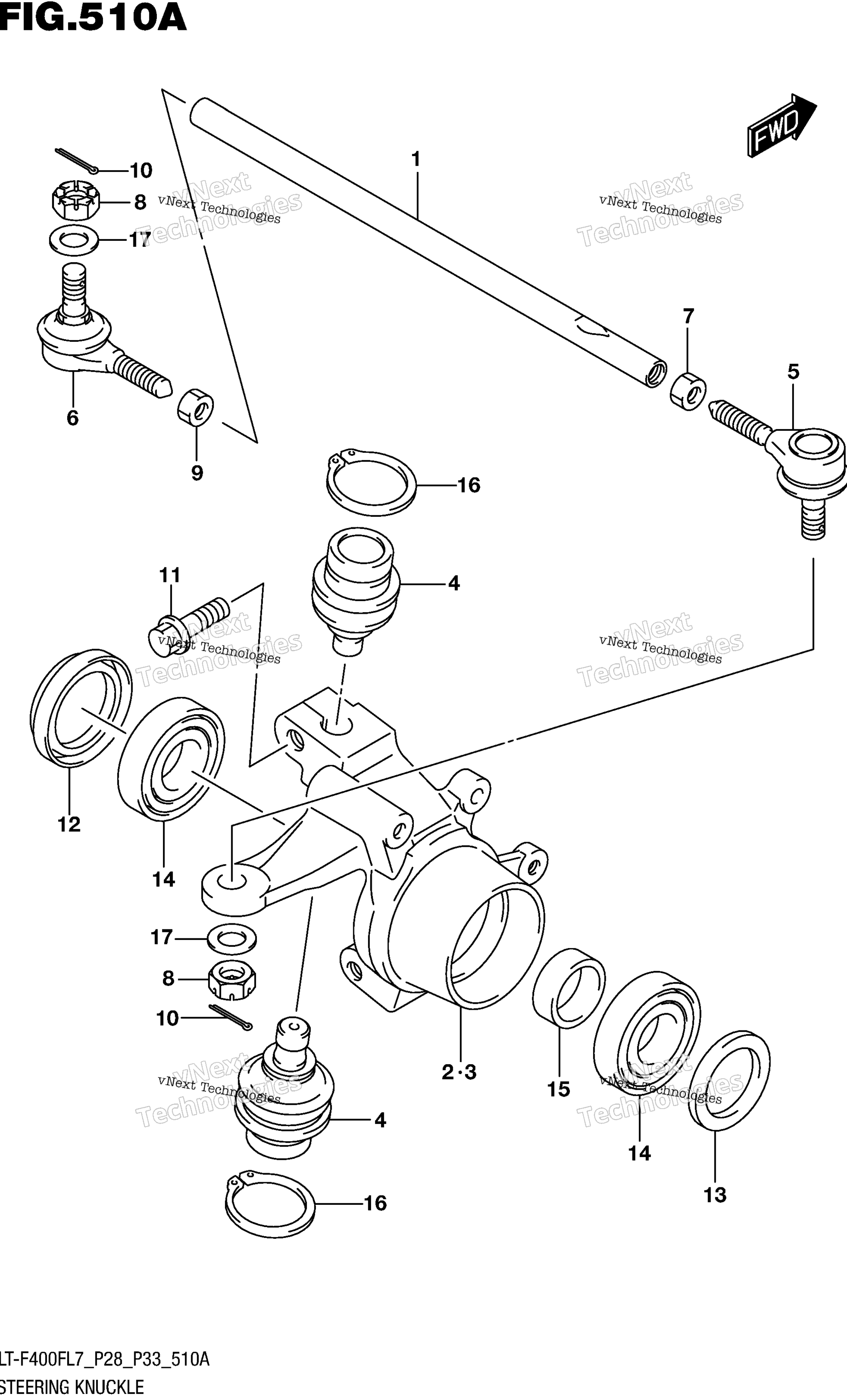 Рулевое управление Knuckle (Lt-F400fl7 P28)