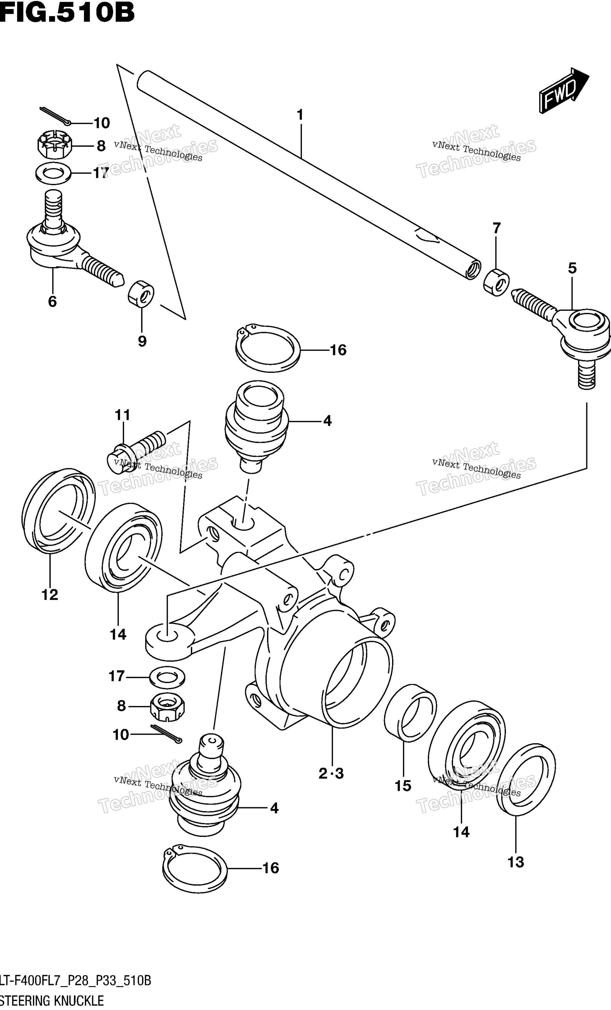 Рулевое управление Knuckle (Lt-F400fl7 P33)