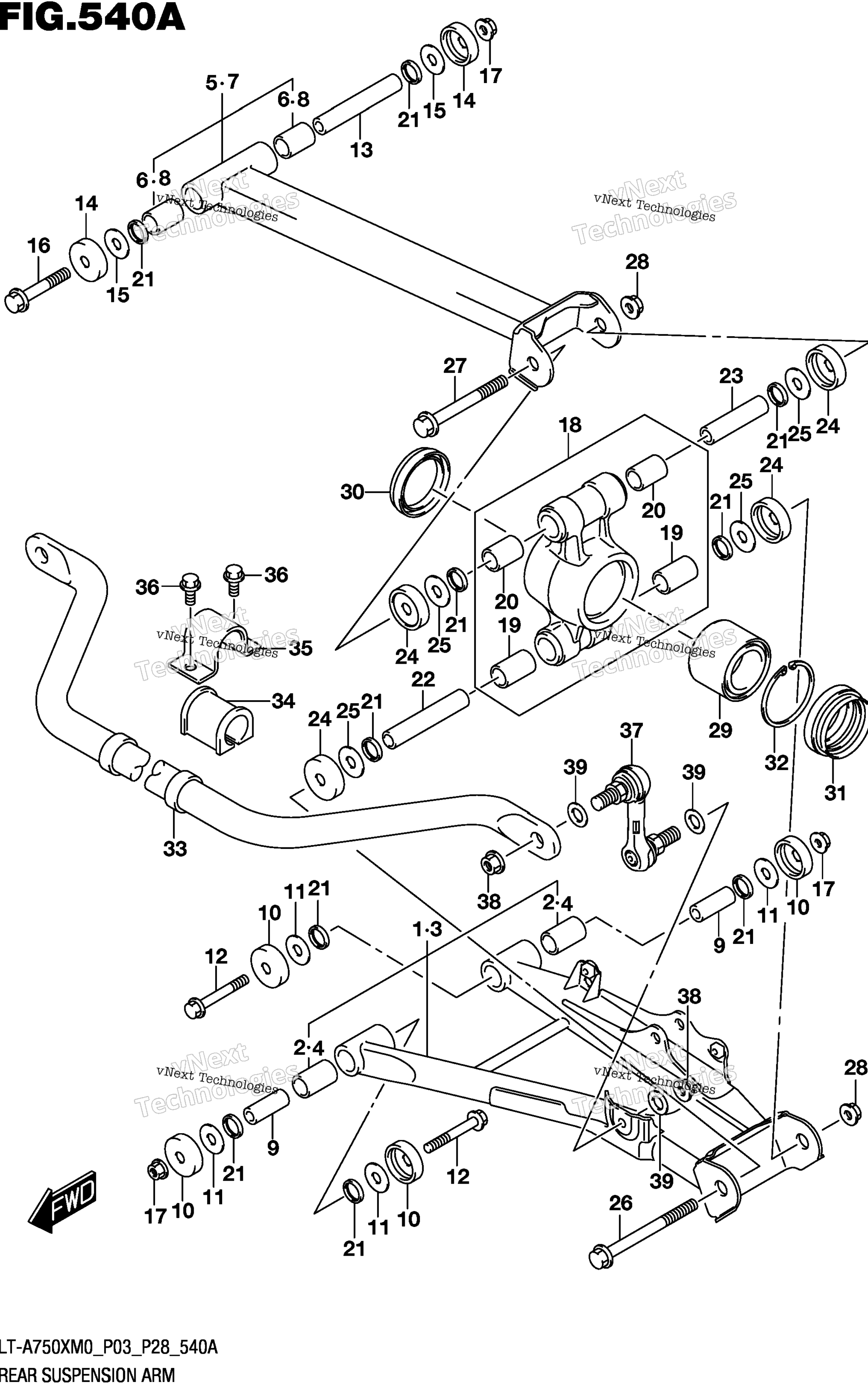 Задняя часть Suspension Arm