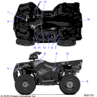 2020 SPORTSMAN 450 HO (A20SEA50A1/A5/CA1/CA5)