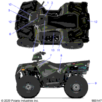 2020 SPORTSMAN 570 EPS EUN (A20SEE57K1)