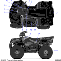 2020 SPORTSMAN 570 EPS EU TRACTOR ZUGLOF (A20SEF57C1/SC1/C2/C5/C9/CK/CY/F1/F2)