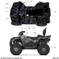 2020 SPORTSMAN TOURING 570 EPS EU/ZUG TRACTOR (A20SDE57F1/S57C5)