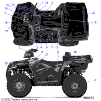 2022 SPORTSMAN 570 X2 EU/ZUG TRACTOR (A22SWE57F1/S57C1/C2/C5)
