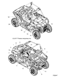 2018 RZR 900 50 INCH (Z18VAA87B2/E87BM/BW)