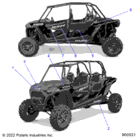 2023 RZR XP 4 1000 SPORT (Z23N4E99AL/99BL)
