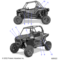 2023 RZR XP 1000 PREMIUM (Z23NAV99AL/99BL/AR/BR)