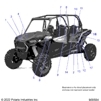 2023 RZR XP 4 1000 PREMIUM (Z23N4V99AL/BL/AR/BR)