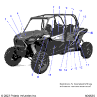 2023 RZR XP 4 1000 PREMIUM (Z23N4V99AL/BL/AR/BR)