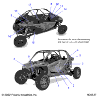 2023 RZR PRO R 4 SPORT (Z23RMD2KAK/AJ/BK/BJ)