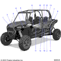 2023 RZR XP 4 1000 PREMIUM RIDE COMMAND (Z23N4K99AR/99BR/AL/BR)