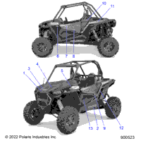 2023 RZR XP 1000 PREMIUM RIDE COMMAND (Z23NAK99AL/99BL/AR/BR)