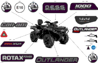 2024 T Regulation - Outlander MAX 1000 EFI 4X4 - 3URA - XU+ Package - Platinum Silver Satin