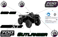 2024 North America - Outlander Max 700 4X4 - 1YRF - XT Package - Platinum Silver Satin