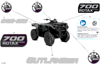 2024 North America - Outlander Max 700 4X4 - 1WRD - DPS Package - Granite Grey