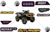 2024 North America - Outlander 850 EFI 4X4 - 5RRB - XT-P Package - Hyper Silver