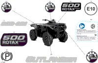 2024 North America - Outlander 500 4X4 - 1DRD - DPS Package - Granite Grey