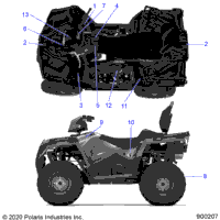2023 SPORTSMAN TOURING 570 EPS EU 3PC INT'L (A23SDE57P4)