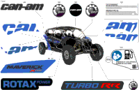2024 North America - Maverick MAX Turbo RR - XRS STD - 9NRJ - Dazzling Blue - 72" Width CALI