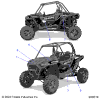 2023 RZR XP 1000 SPORT (Z23NAE99AL/99BL/AR/BR)