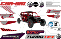 2024 North America - Maverick MAX Turbo RR - XRS STD - 9NRA - Fiery Red Metallic - 72" Width CALI