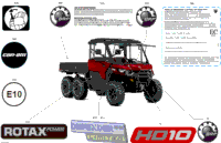 2024 North America - Defender 6X6 HD10 - LTD CAB - 9SRA - Fiery Red Metallic - 67" Width