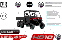2024 North America - Defender 6X6 HD10 - XT - 9RRA - Fiery Red Metallic - 64" Width