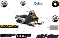 2024 Europe - SKANDIC 600 EFI - SPORT - AJRB - Neo Yellow - 154X20X1.25WT Track