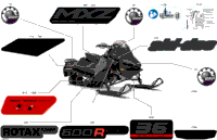 2024 North America - MXZ 600R E-TEC - Adrenaline with Blizzard Package - UERA - Deep Black - 129X15X1.25IR Track
