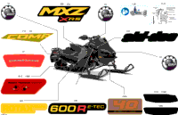 2024 North America - MXZ 600R E-TEC - X-RS with Competition package - UCRA - Neo Yellow - 137X15X1.25RSII2P Track