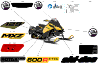 2024 North America - MXZ 600R E-TEC - Adrenaline - BDRA - Neo Yellow - 129X15X1.25RS Track