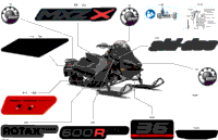 2024 North America - MXZ 600R E-TEC - X - UVRE - Deep Black - 129X15X1.5IR Track