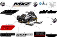 2024 North America - MXZ 850 E-TEC - Adrenaline with Blizzard Package - UDRB - Catalyst Gray - 129X15X1.25IR Track
