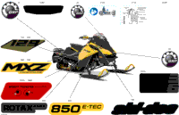 2024 North America - MXZ 850 E-TEC - Adrenaline - BDRE - Neo Yellow - 129X15X1.25RS Track