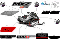 2024 North America - MXZ 600R E-TEC - X-RS - MZRC - Hyper Silver - 129X15X1.25RS Track