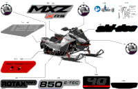 2024 North America - MXZ 850 E-TEC - X-RS - MXRB - Hyper Silver - 129X15X1.25RS Track
