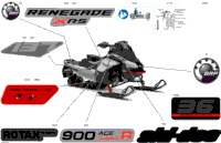 2024 North America - RENEGADE 900 ACE Turbo R - X-RS - DBRA - Hyper Silver - 137X15X1.25RS Track