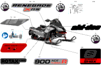 2024 North America - RENEGADE 900 ACE Turbo R - X-RS - DBRM - Hyper Silver - 137X15X1.5IR Track