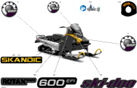 2024 North America - SKANDIC 600 EFI - SPORT - AJRA - Neo Yellow - 154X20X1.25WT Track