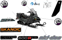 2024 North America - SKANDIC 600R E-TEC - SE - ALRH - Tundra Green - 154X20X1.5ICST Track