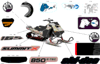 2024 North America - SUMMIT 850 E-TEC - X - TDRV - Northern Lichen - 165X16X2.5PLF Track