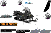 2024 North America - SKANDIC 900 ACE - SE - AHRJ - Tundra Green - 154X20X1.5ICST Track