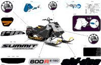 2024 North America - SUMMIT 600R E-TEC - Adrenaline - CDRK - Catalyst Gray - 146X16X2.5PF Track