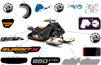 2024 North America - SUMMIT 850 E-TEC - X with Expert Package - TGRC - Orange Crush - 154X16X3P4 Track