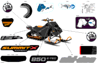 2024 North America - SUMMIT 850 E-TEC - X with Expert Package - TGRH - Orange Crush - 154X16X3P4 Track