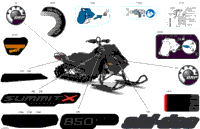 2024 North America - SUMMIT 850 E-TEC - X with Expert Package - TGRE - Deep Black - 154X16X3P4 Track