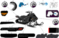 2024 North America - SUMMIT 850 E-TEC - X with Expert Package - THRB - Deep Black - 165X16X3P4 Track
