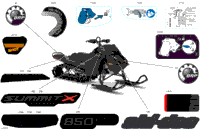 2024 North America - SUMMIT 850 E-TEC - X with Expert Package - THRE - Deep Black - 165X16X3P4 Track