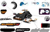 2024 North America - SUMMIT 850 E-TEC - X with Expert Package - THRG - Orange Crush - 165X16X3P4 Track