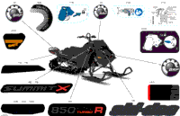 2024 North America - SUMMIT 850 E-TEC Turbo R - X - TPRB - Deep Black - 154X16X3P4F Track